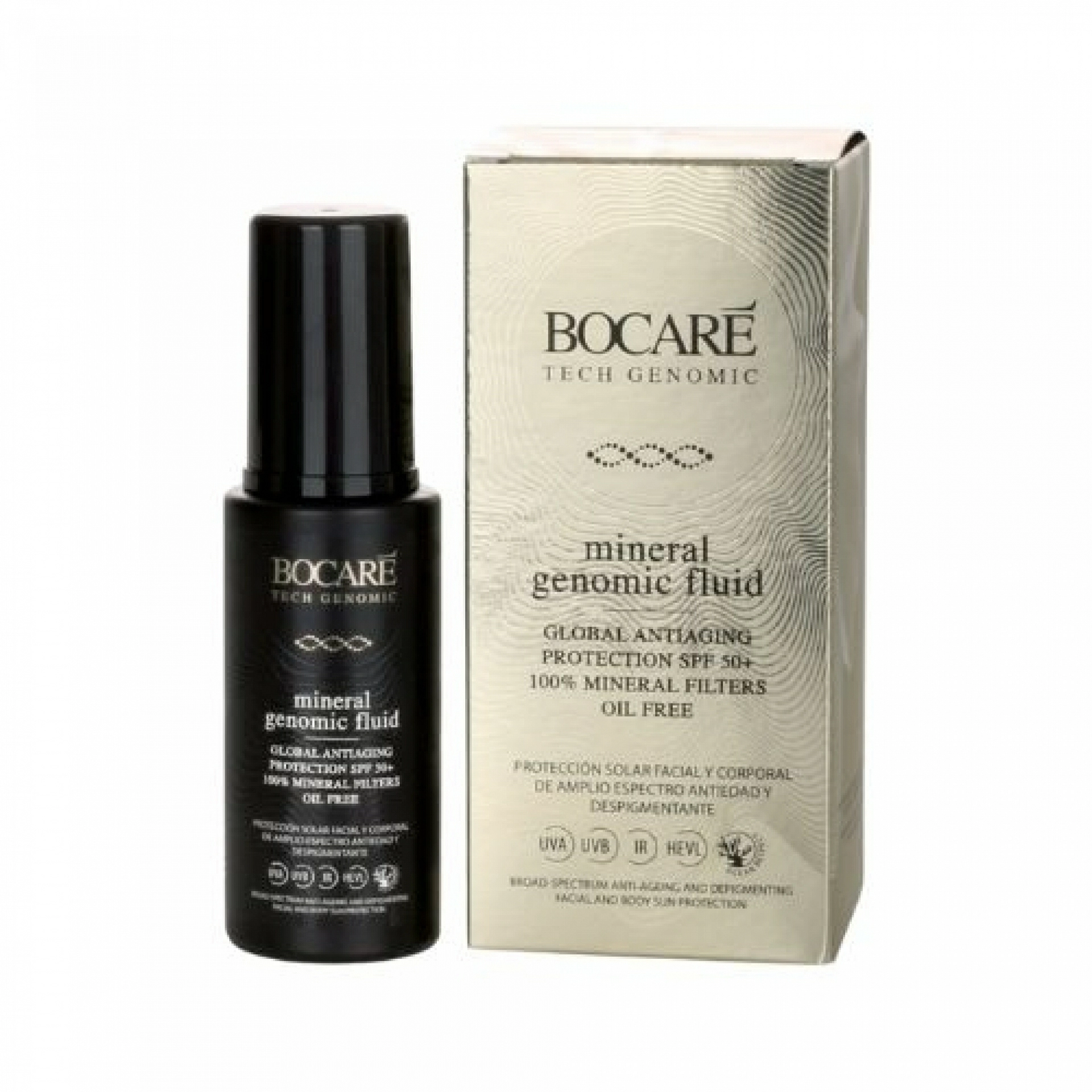 Mineral Genomic Fluid | Protector solar fluido antiedad SPF50+ 50 ml – Mineral Genomic – Bocaré Tech Genomic ®