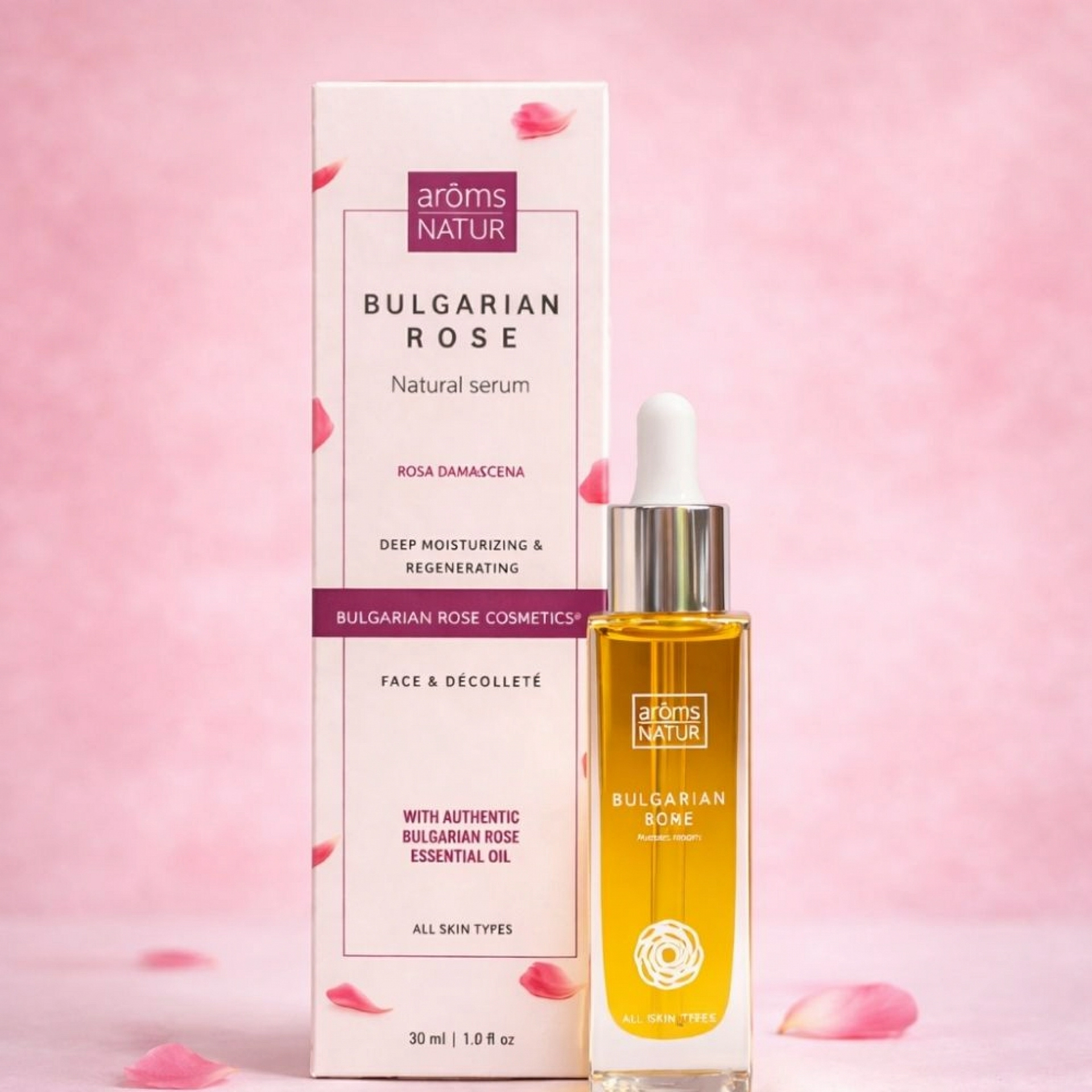 Natural Serum Rosa Bulgaria | Serum regenerador 30ml - Arôms Natur ®
