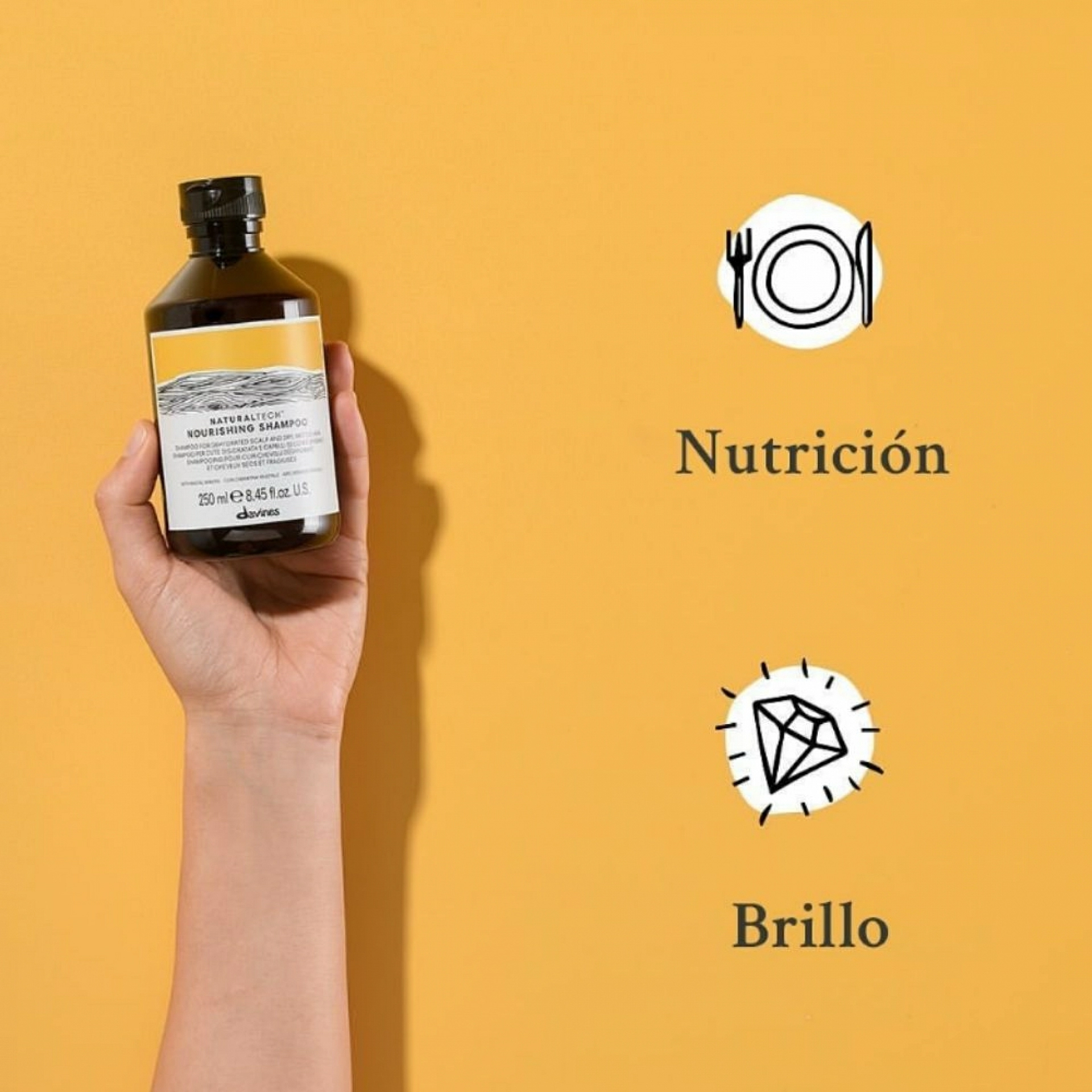 NOURISHING SHAMPOO | Champú cabellos secos y dañados  - Naturaltech - Davines ®