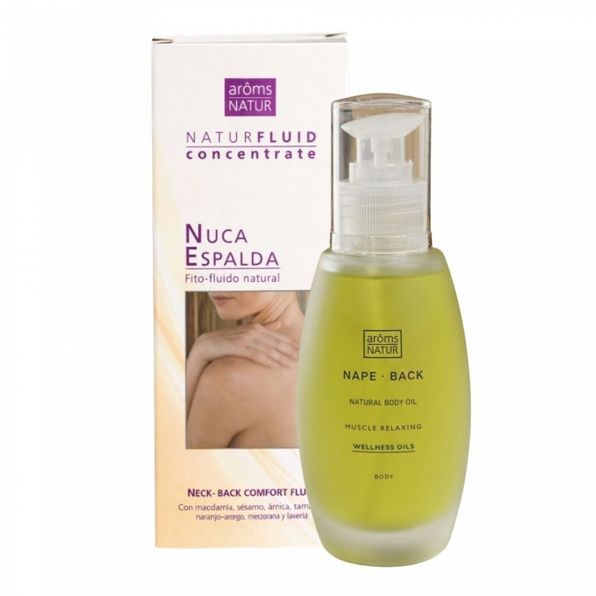 Nuca-Espalda | Aceite corporal descontracturante 100ml - Naturfluid Concentrate - Arôms Natur ®