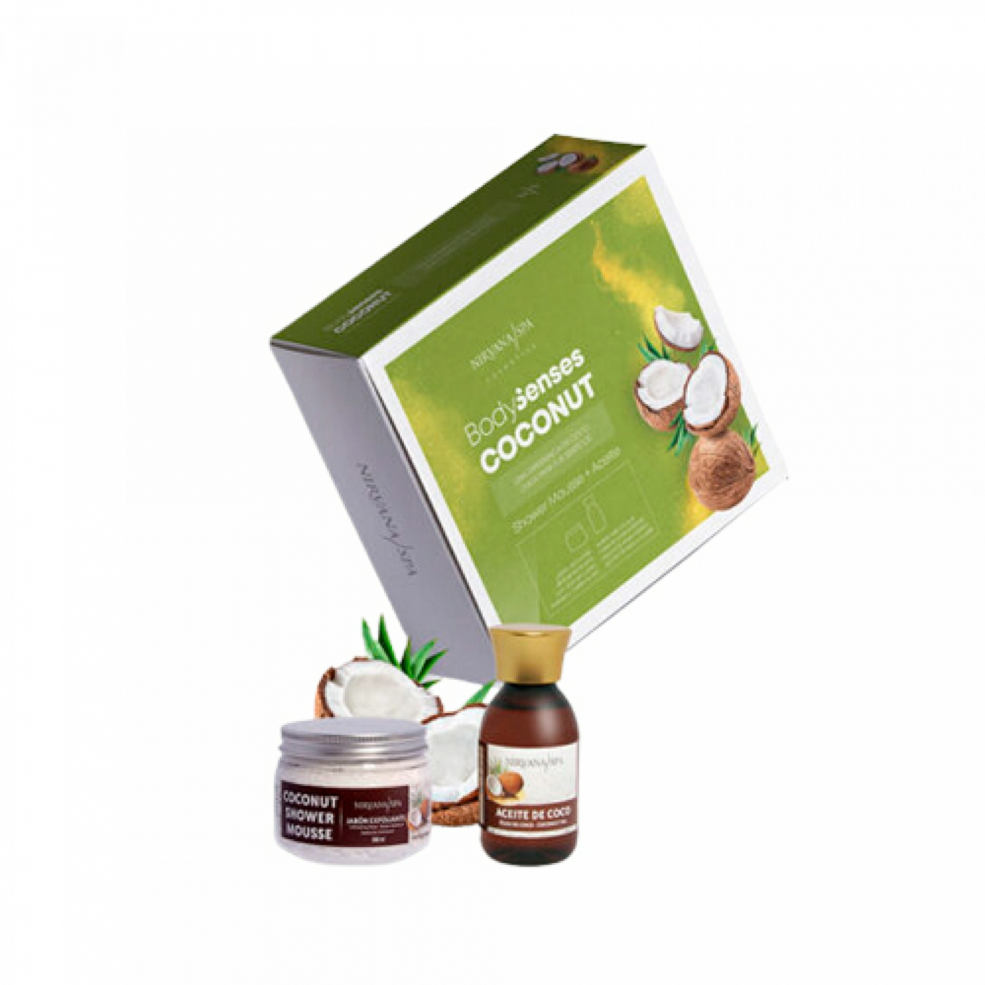 Pack BodySenses Coconut | Coconut Shower Mousse 200ml + Aceite de Coco 125 ml - Nirvana Spa ®