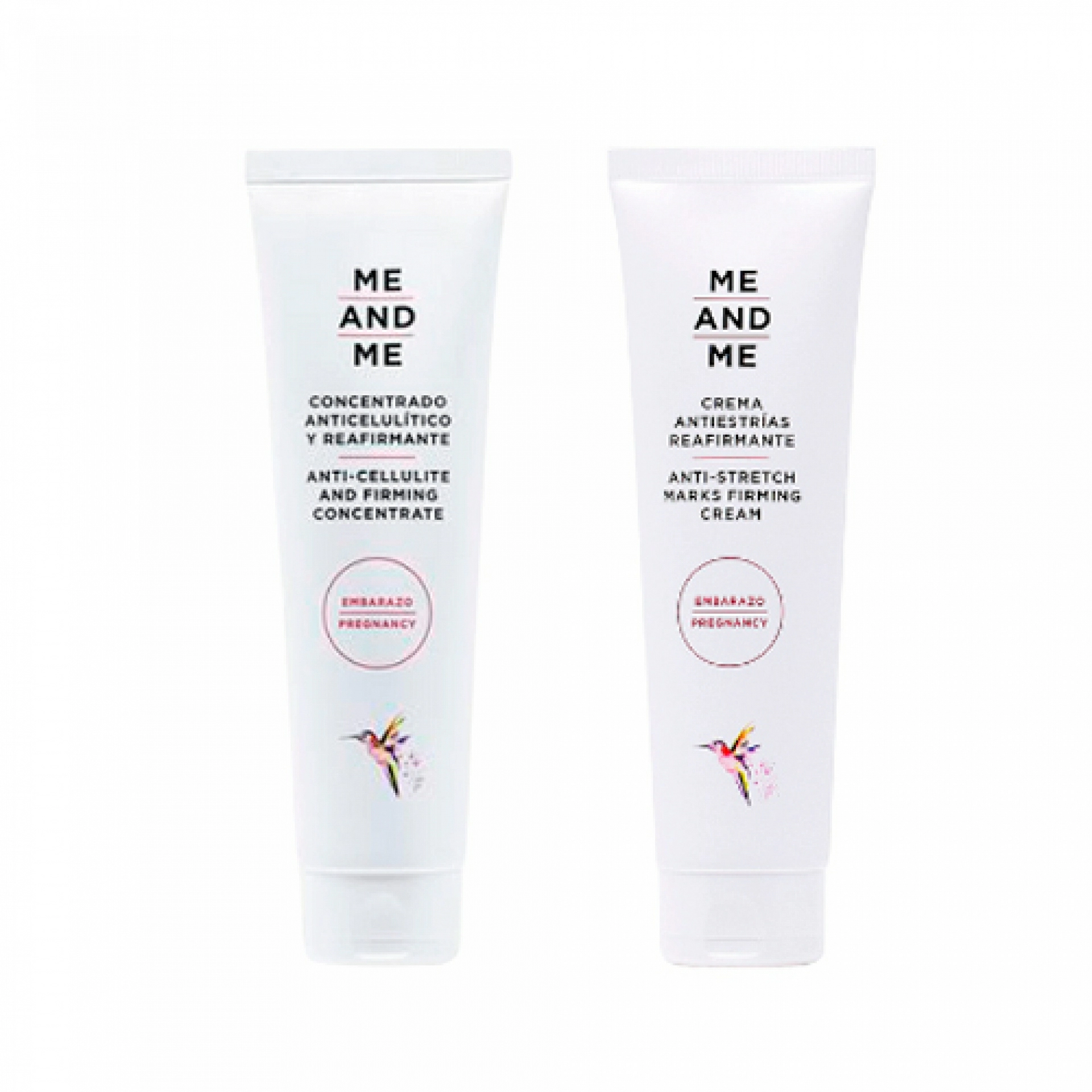 Pack Fit and Firm | Concentrado anticelulítico reafirmante 150ml + Crema antiestrías reafirmante 150ml + cepillo Me and Me - Me and Me ®