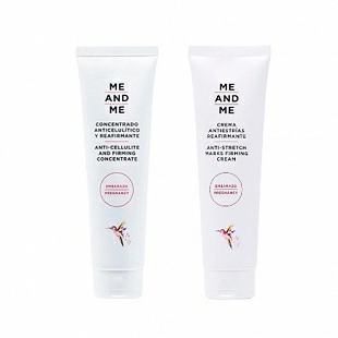 Pack Fit and Firm | Concentrado anticelulítico reafirmante 150ml + Crema antiestrías reafirmante 150ml + cepillo Me and Me - Me and Me ®