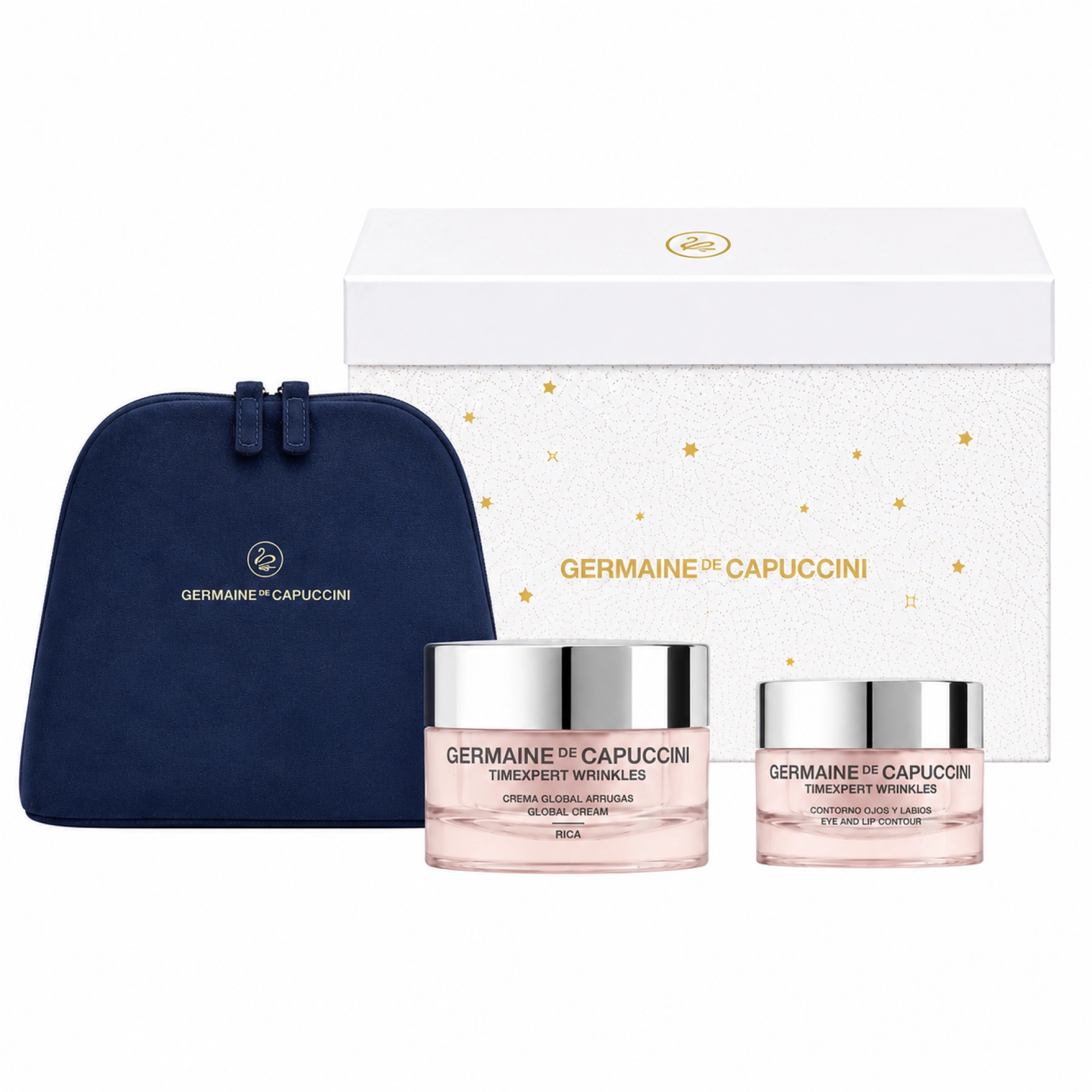 Pack Timexpert WrinkLess | Crema Pro-Colágeno 50ml + Pro-Colágeno Ojos y Labios 15ml + neceser de regalo - Germaine de Capuccini ®