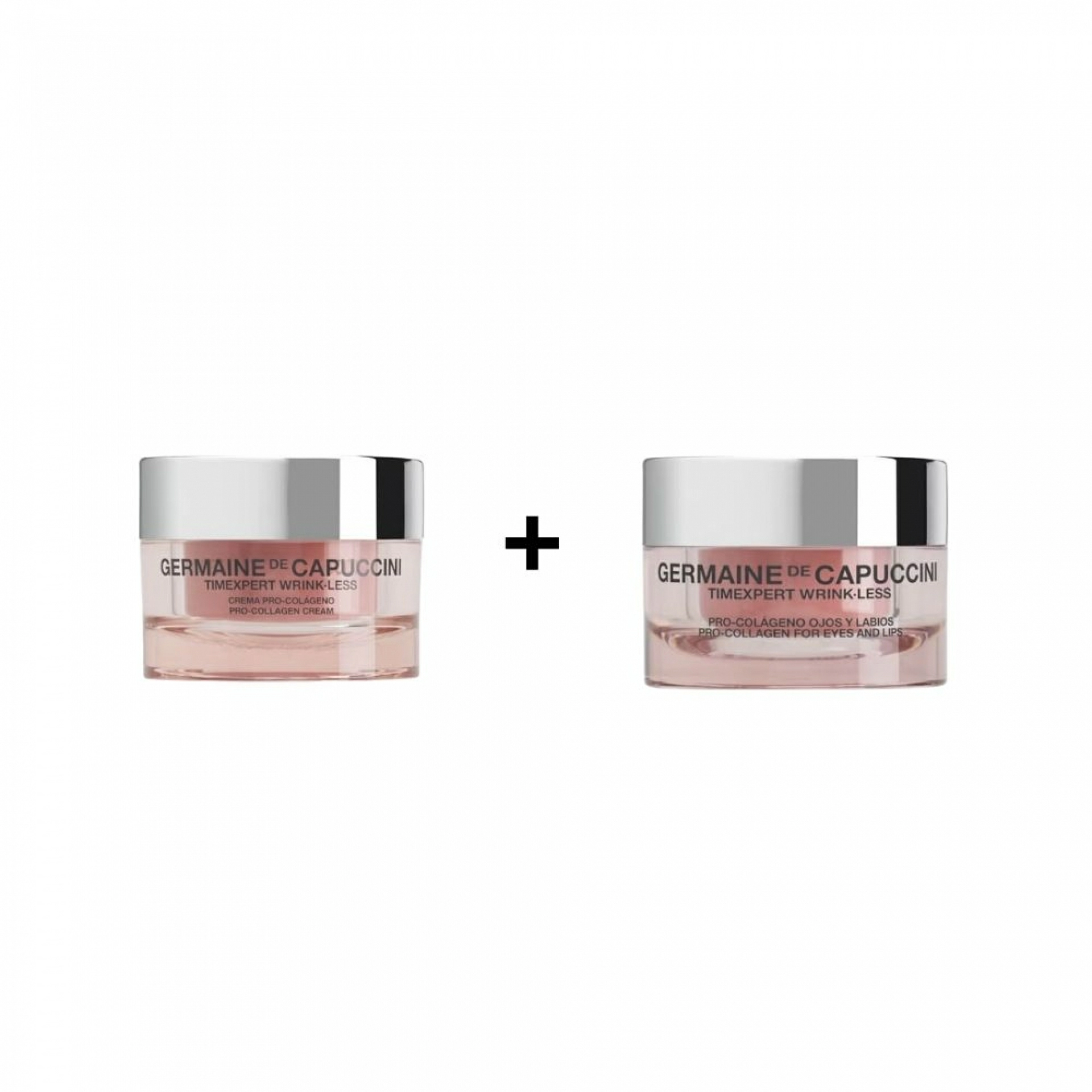 Pack Timexpert WrinkLess | Crema Pro-Colágeno 50ml + Pro-Colágeno Ojos y Labios 15ml + neceser de regalo - Germaine de Capuccini ®