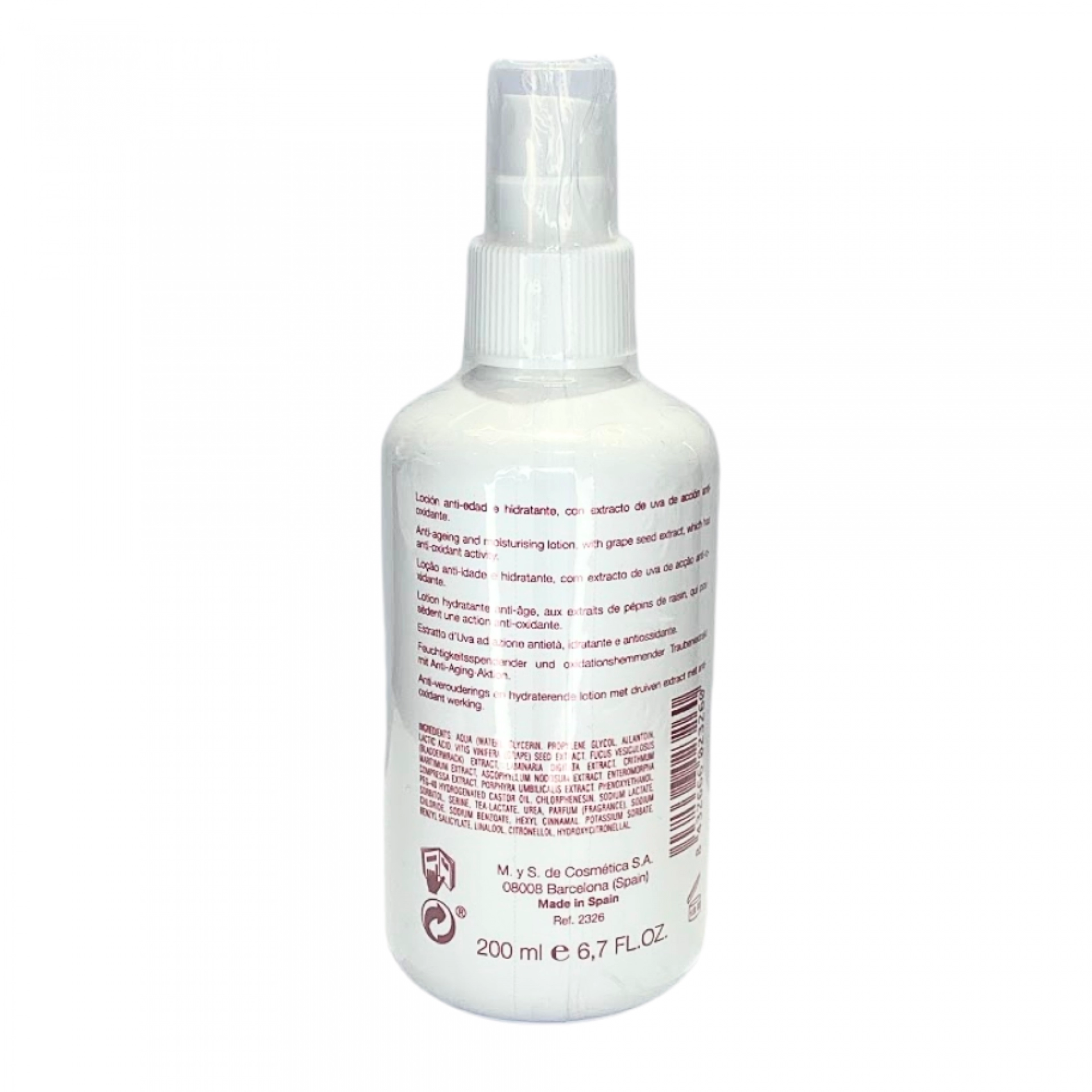 Pioggia di Vigna | Loción hidratante antiedad 200ml - Kianty Experience - Bruno Vassari ®