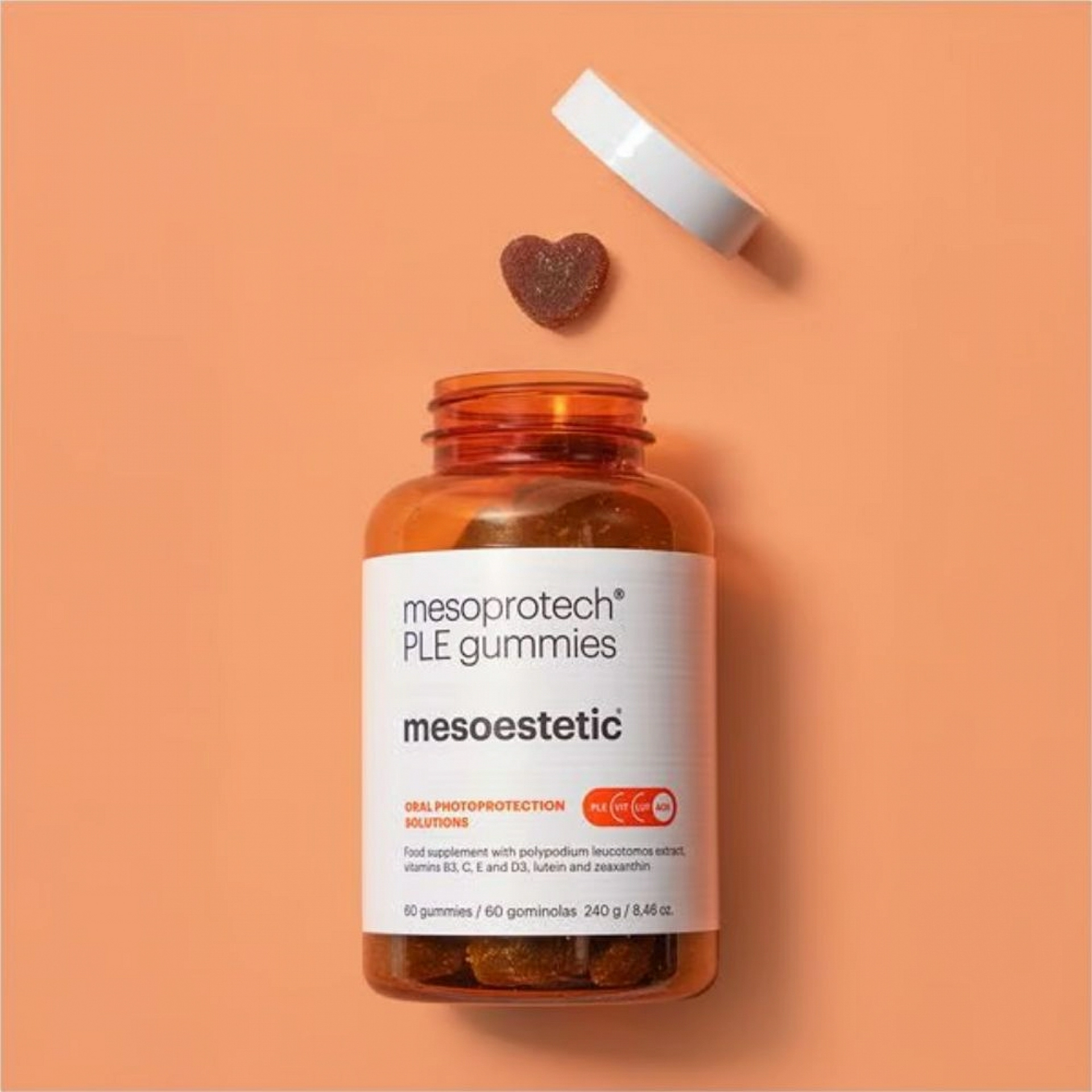 PLE gummies | gominolas solares antioxidantes 60 cápsulas - mesoprotech - mesoestetic ®