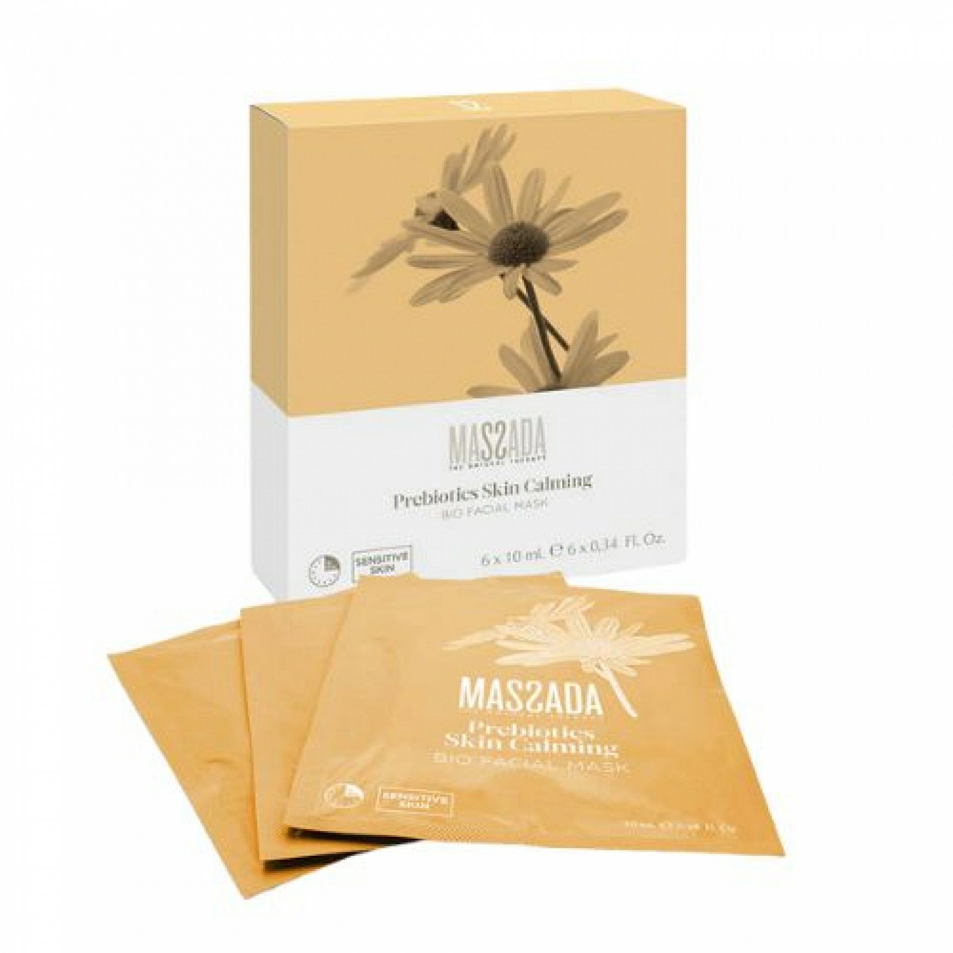 Prebiotic Skin Calming  6 uds | Mascarillas Calmantes con Prebióticos - Pieles Sensibles - Massada ®