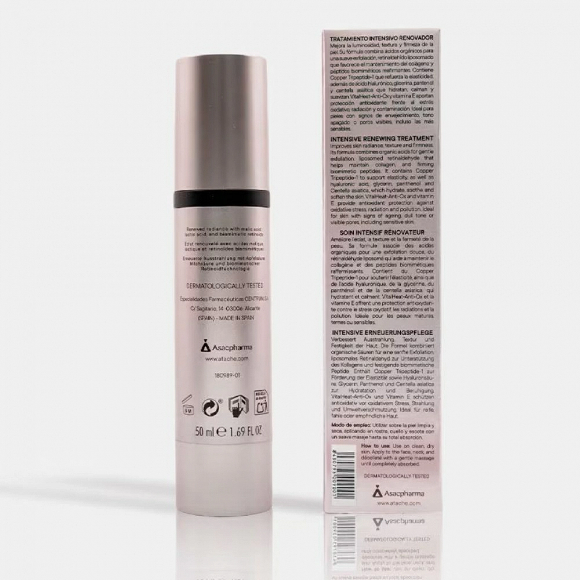 Pro-Acid Complex Cream 50ml | Crema nocturna renovadora y antiedad progresiva - Retinal Copper Tech - Atache ®