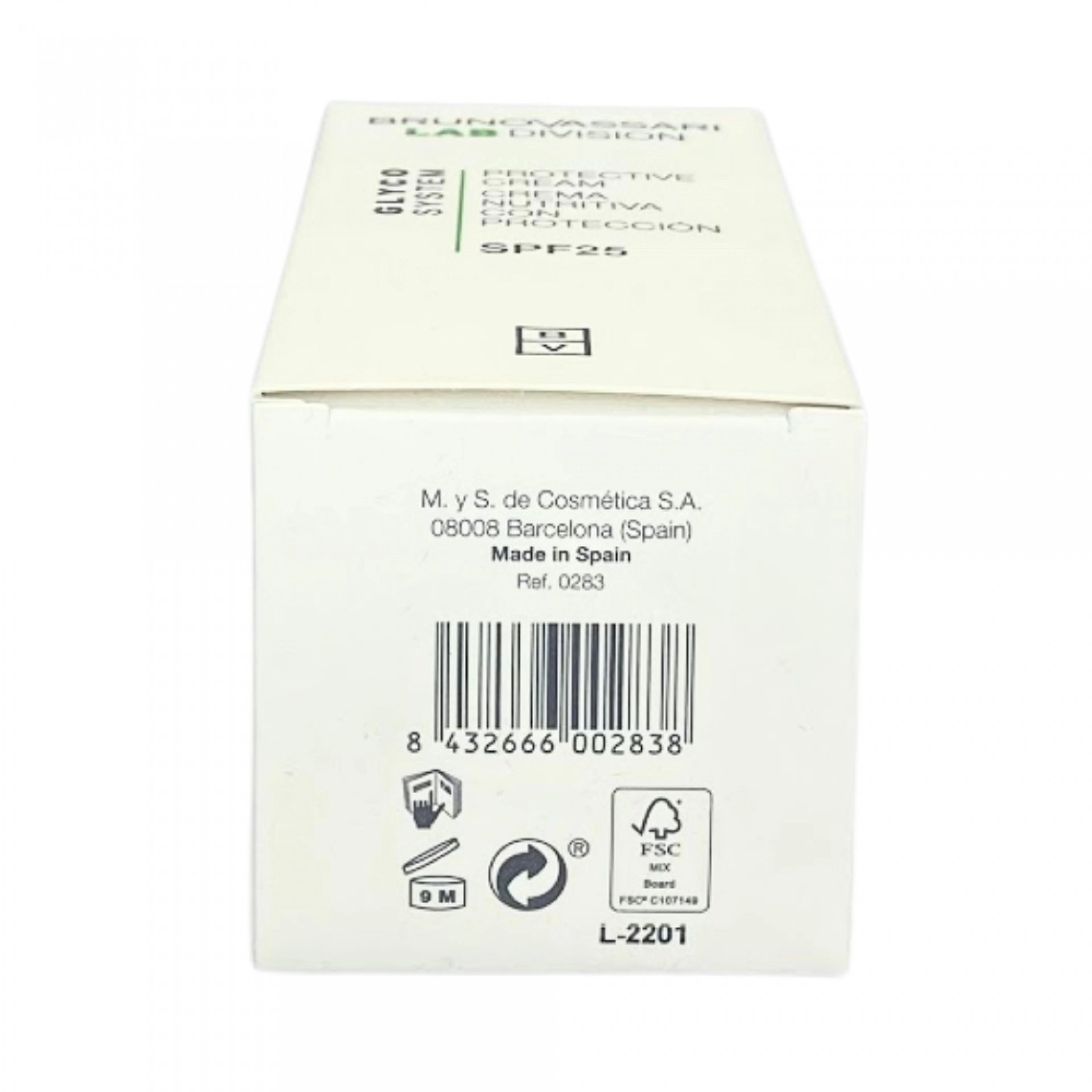 Protective Cream SPF 25 | Crema protectora 50ml - Glyco System - Bruno Vassari ®