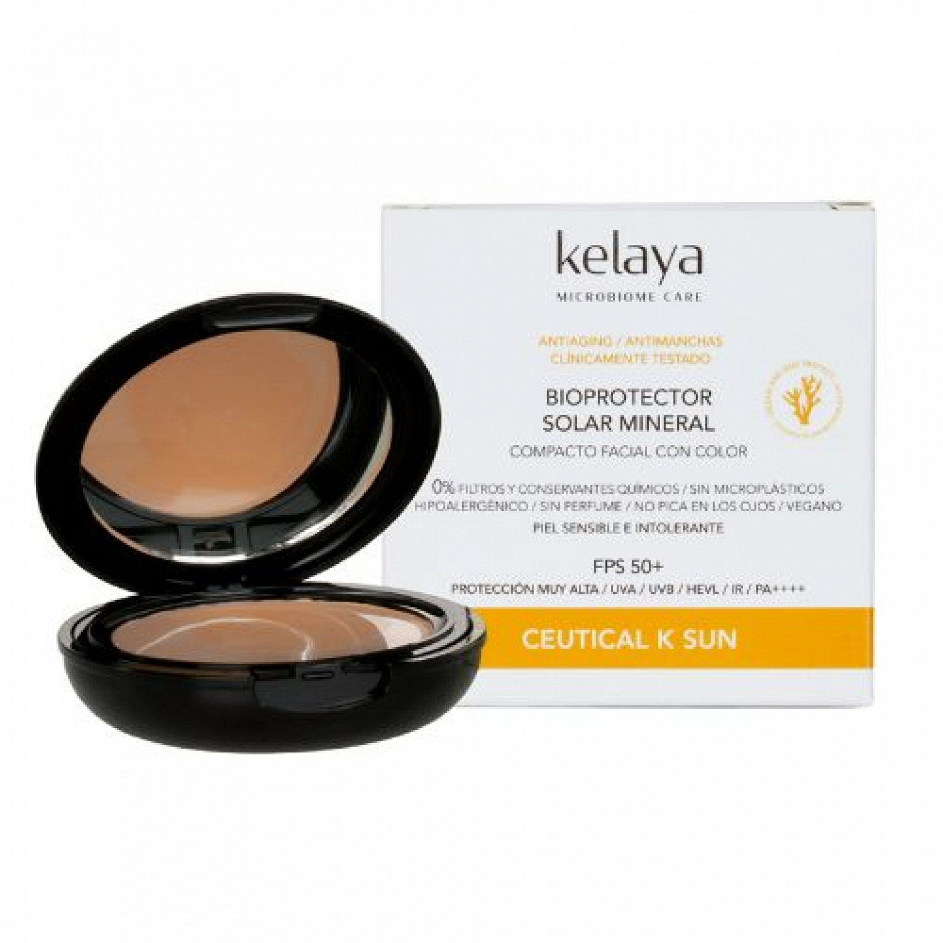 Protector Solar Facial | Bioprotector Solar Mineral Compacto Con Color 10 g - Ceutical K Sun - Kelaya ®