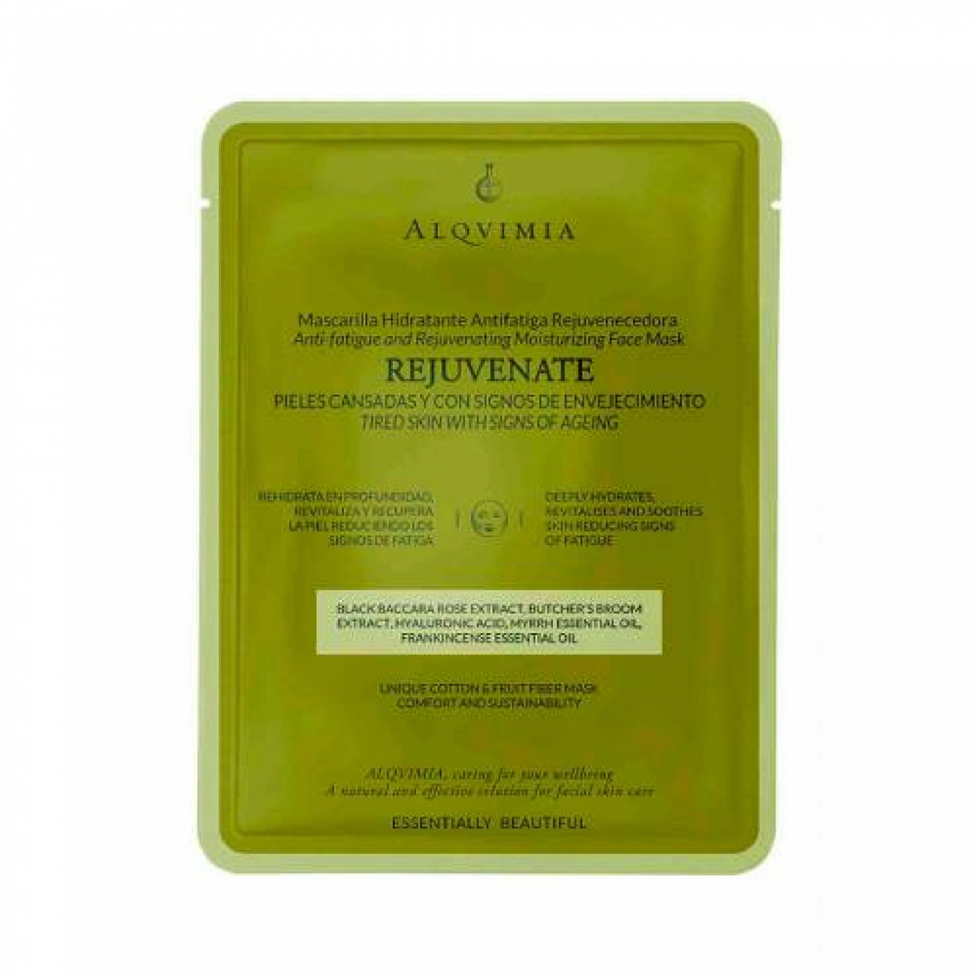 Rejuvenate | Mascarilla hidratante rejuvenecedora 1ud - Essentially Beautiful - Alqvimia ®