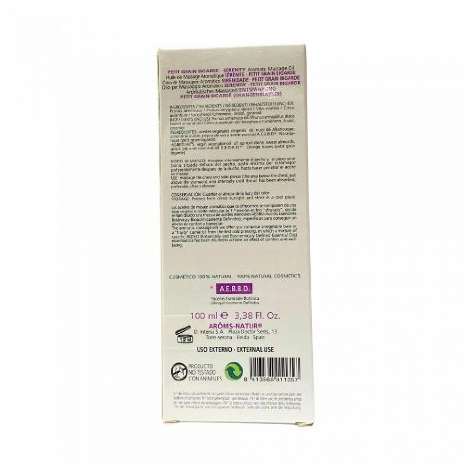 Serenité | Aceite corporal serenidad-PGB 100ml - Naturfluid Concentrate - Arôms Natur ®
