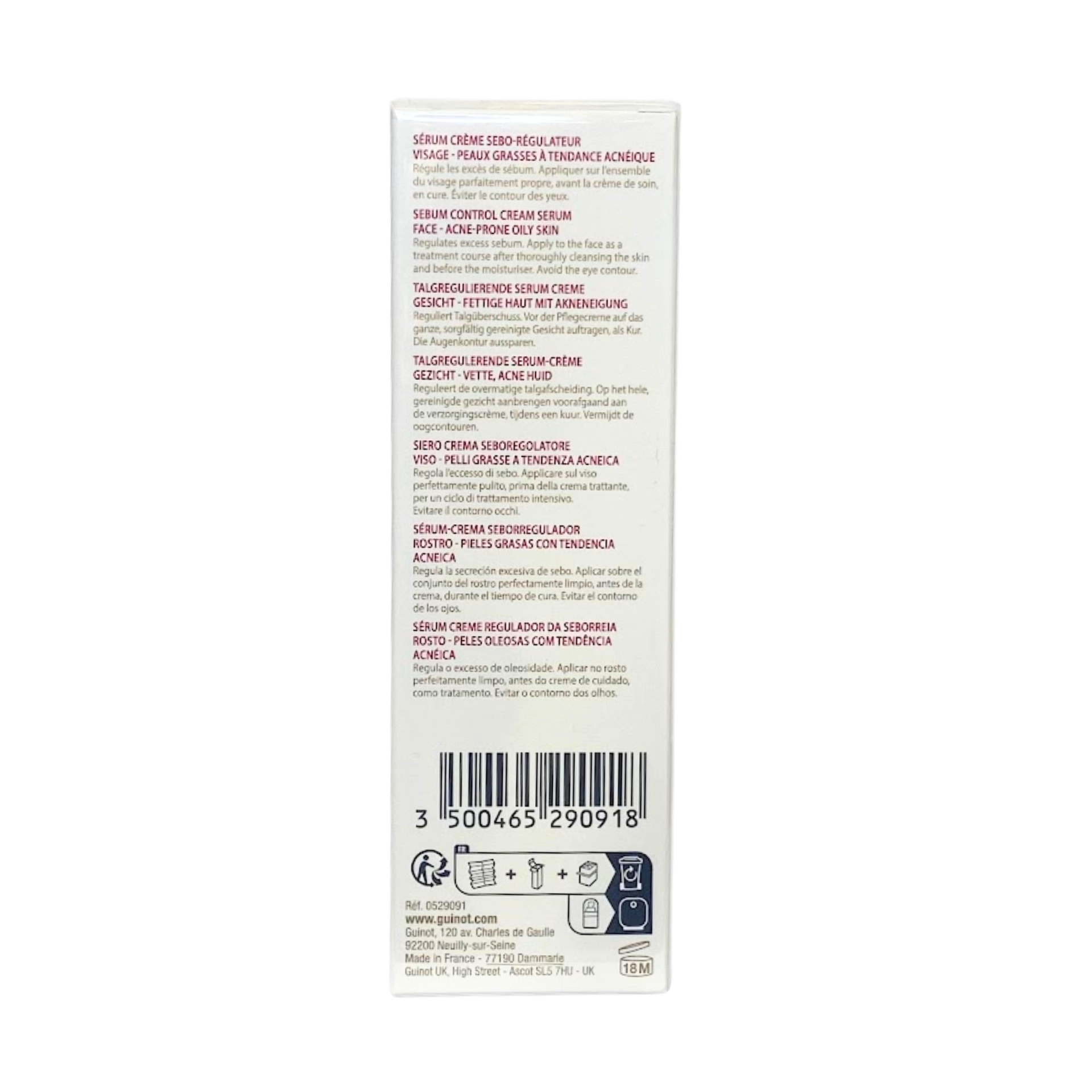 Serum Crème AcniLogic | Serum Piel Grasa 30ml - Guinot ®