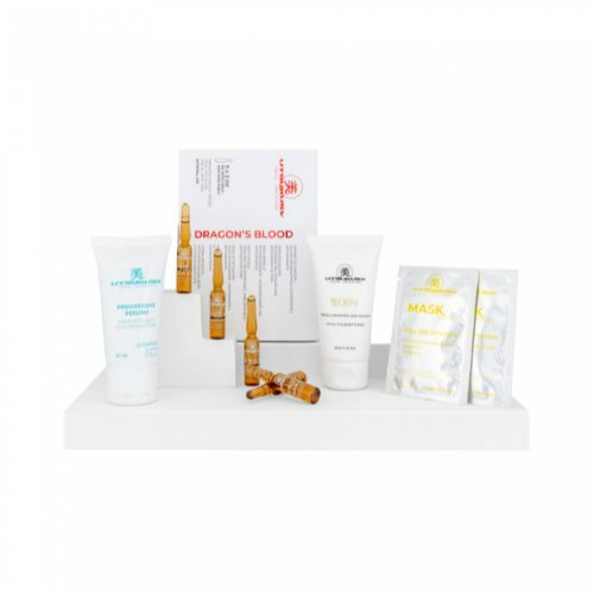 Set 2025 Dragon's Blood | Serum Dragon's Blood 5x2ml + Crema Bijin 50ml + Progressive Peeling 50ml + 2 Mascarillas Yellow Vitamin + Neceser de Regalo - Utsukusy ®