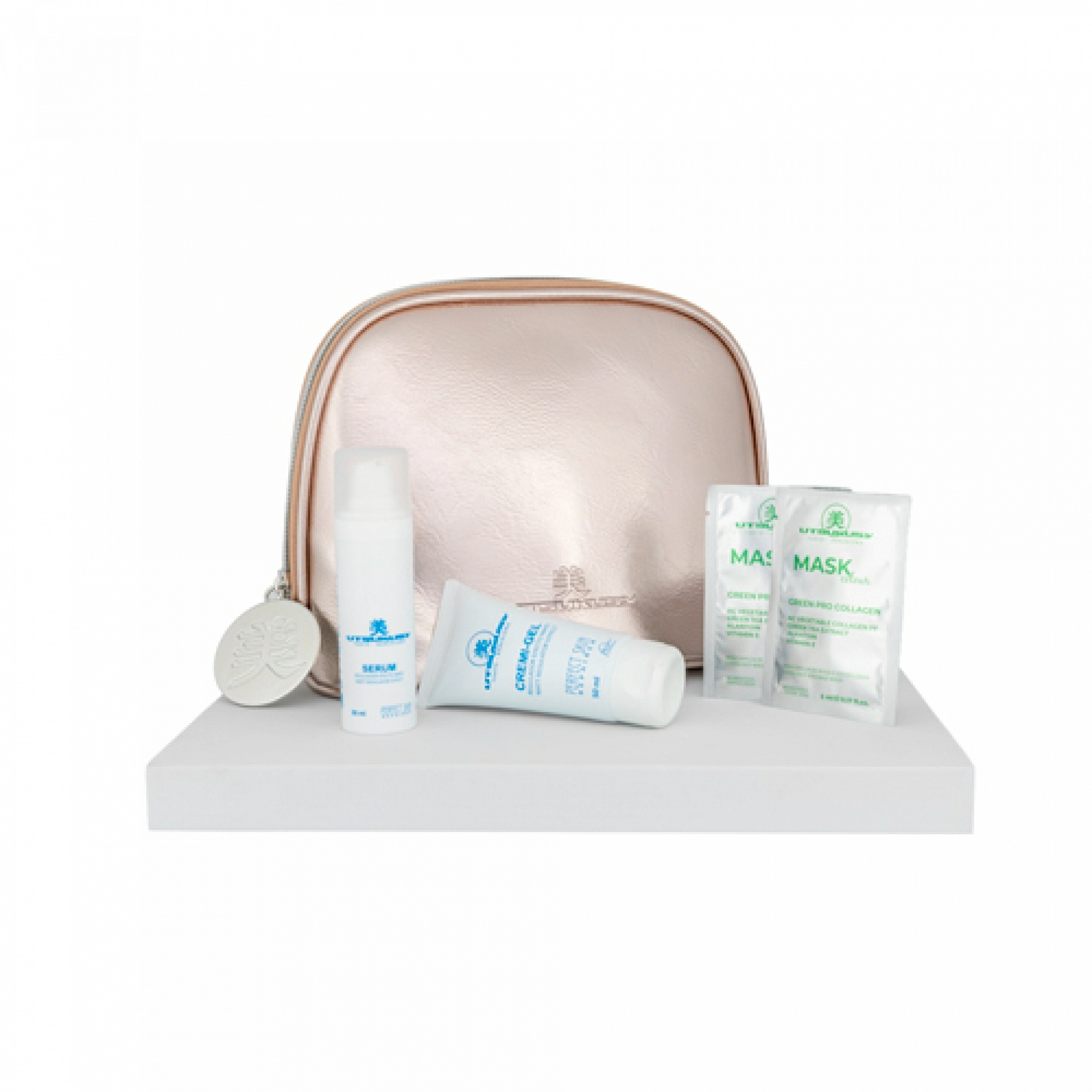 Set 2025 Perfect Skin | Cremi-Gel 50ml + Serum Regulador 30ml + 2 Mascarillas Green Pro Collagen + Neceser de Regalo - Utsukusy ®