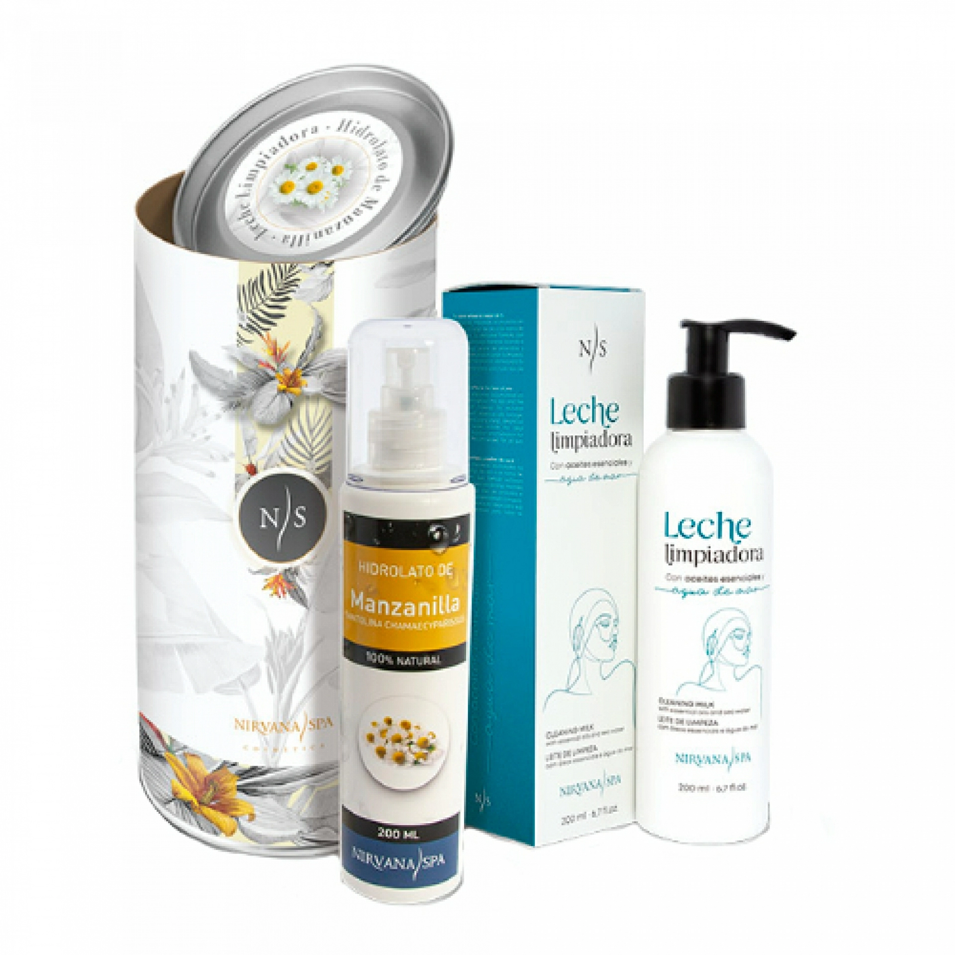Set limpieza facial | Limpiador e Hidrolato de Manzanilla - Beauty Home - Nirvana Spa ®