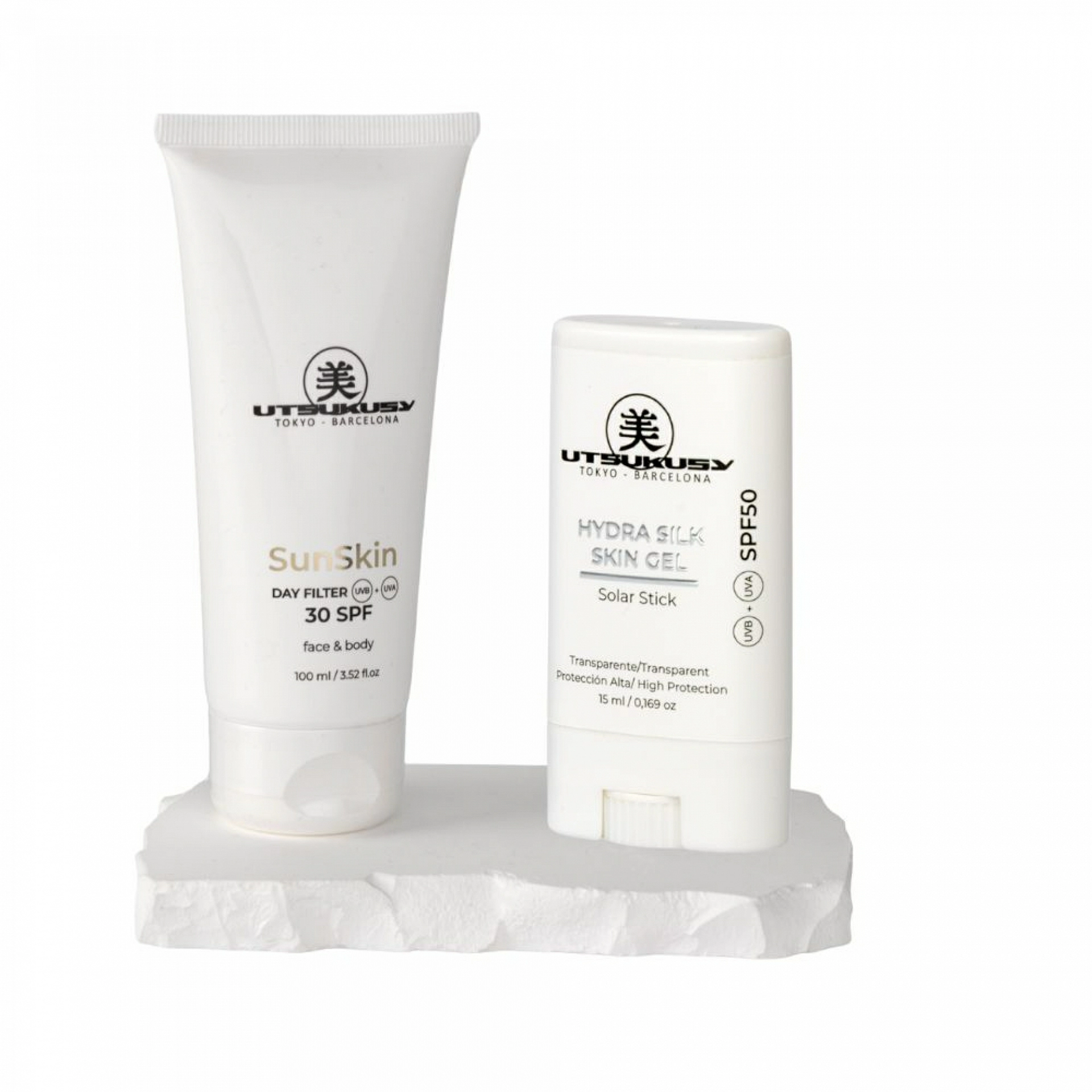 Set Sunskin Bronce SPF30 | Crema SPF 30 + Sun Stick SPF50 – Utsukusy ®