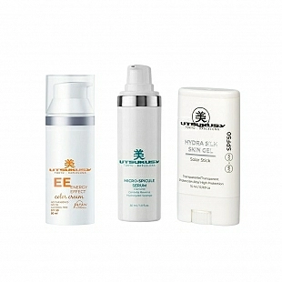 Set Sunskin Facial Color EE | Crema con Color EE + Sérum Micro Spicule + Sun Stick SPF50 – Utsukusy ®