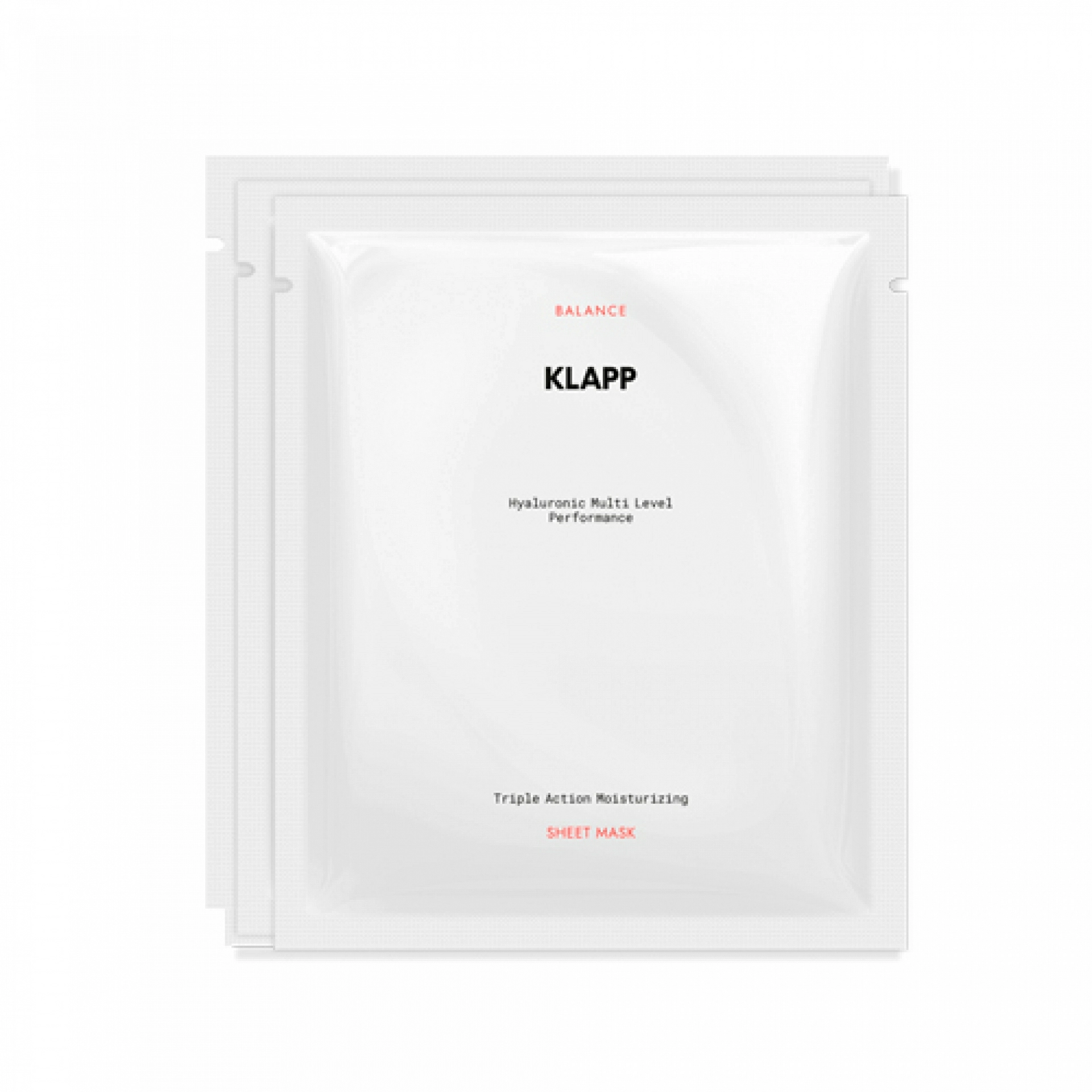 Sheet Mask | Mascarillas faciales hidratantes 3 ud - Balance Hyaluronic Multi Level Performance - Klapp ®