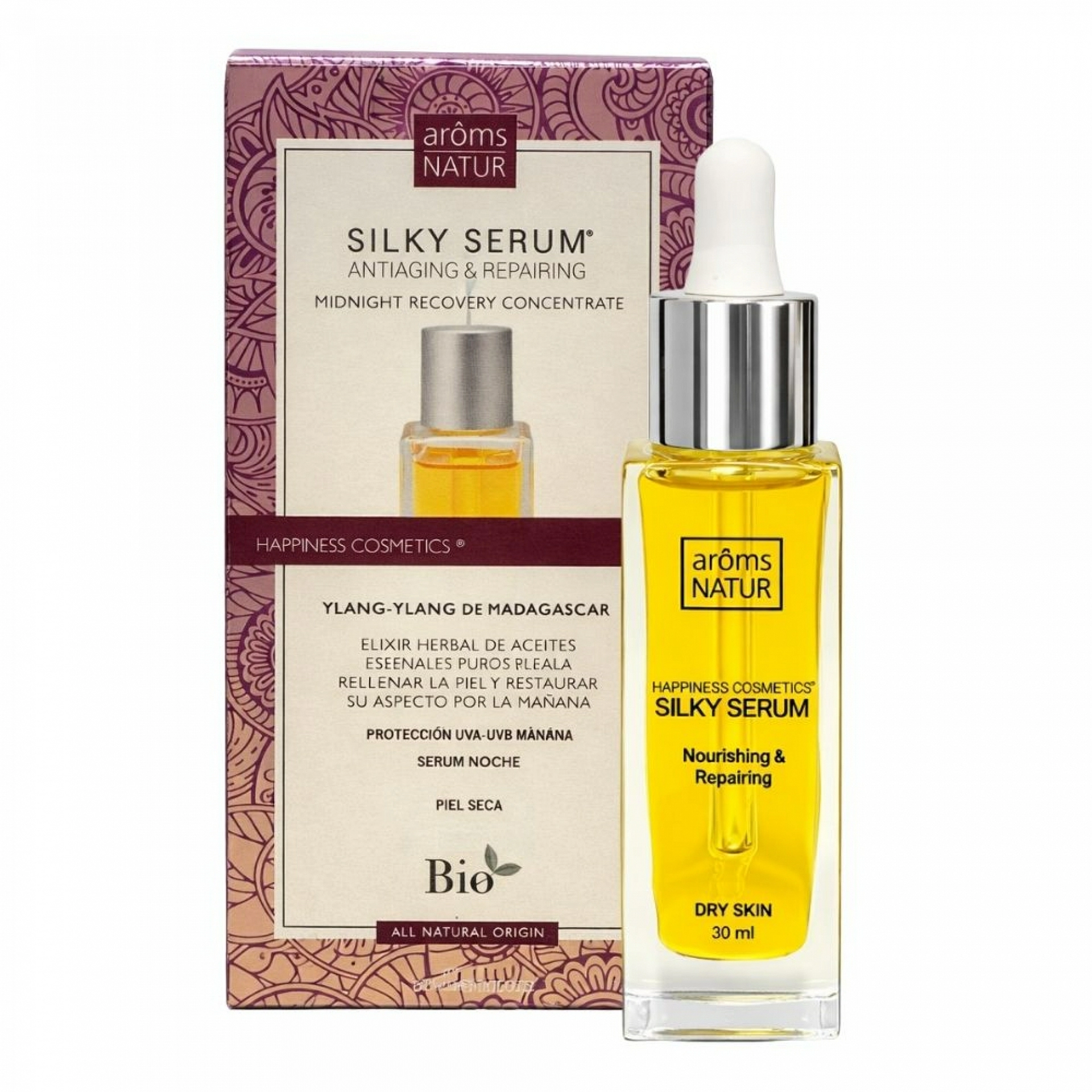 Silky Serum | Sérum antiedad 30ml - Happiness Cosmetics - Arôms Natur ®