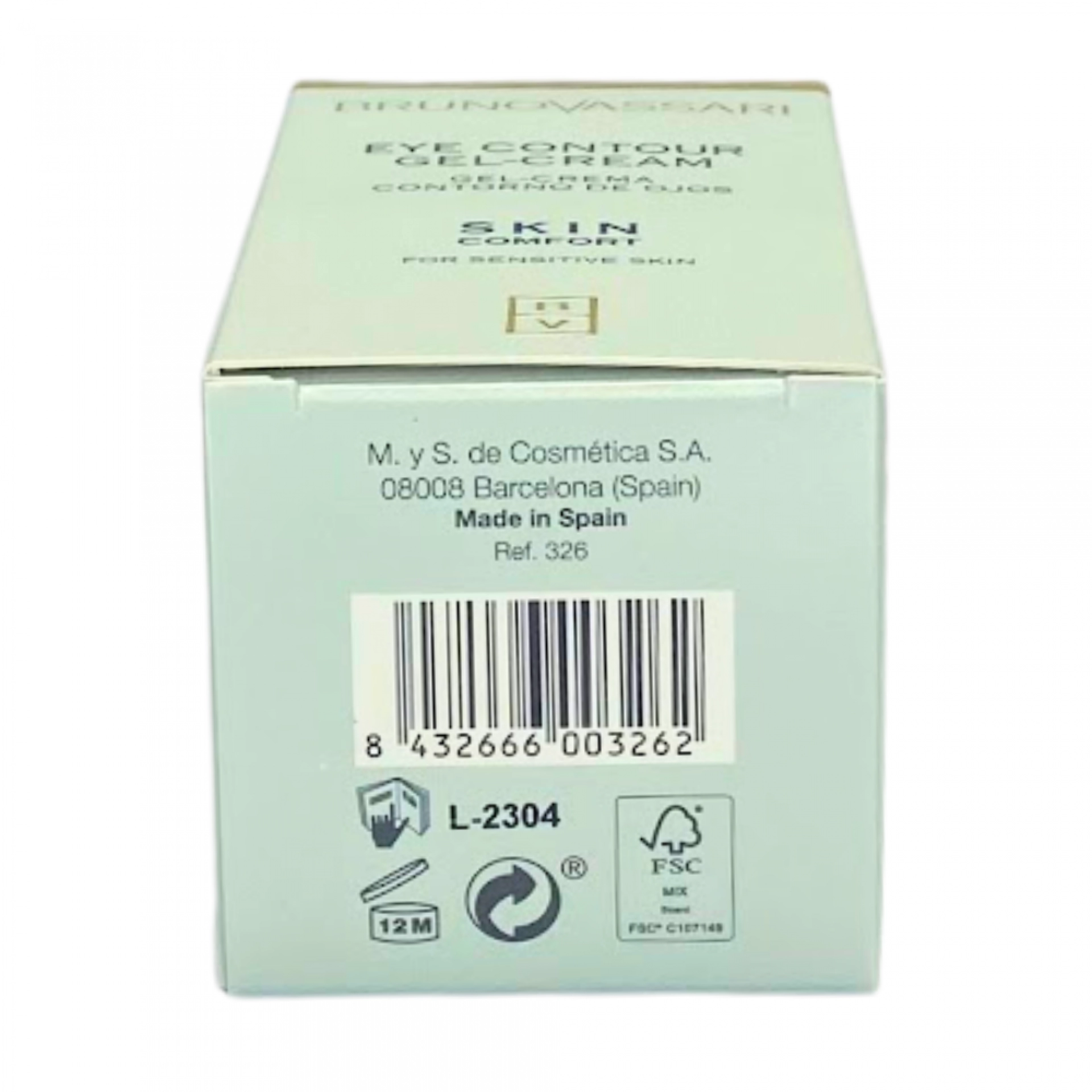 Skin Comfort Eye Contour Gel Cream | Contorno de ojos para piel sensible 15ml - Bruno Vassari ®