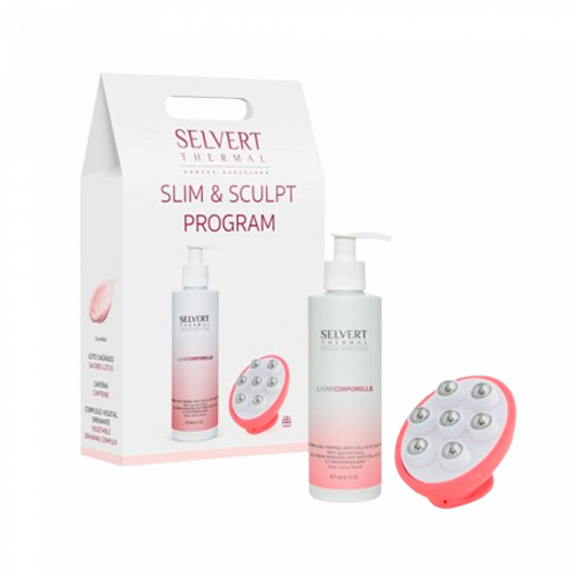 Slim & Sculpt Program | Gel-crema anticelulítico 200ml + masajeador | Ligne Corporelle - Selvert Thermal ®