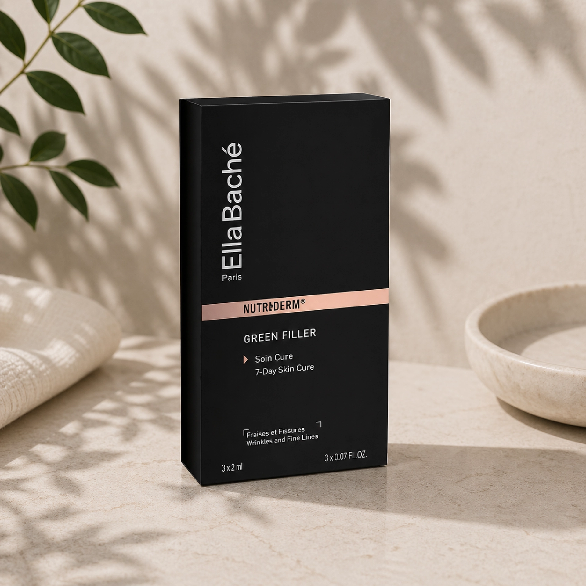 Soin Cure 7 Jours | Ampollas Rellenadoras de Arrugas 7 x 1,2 ml - Green Filler - Ella Baché ®