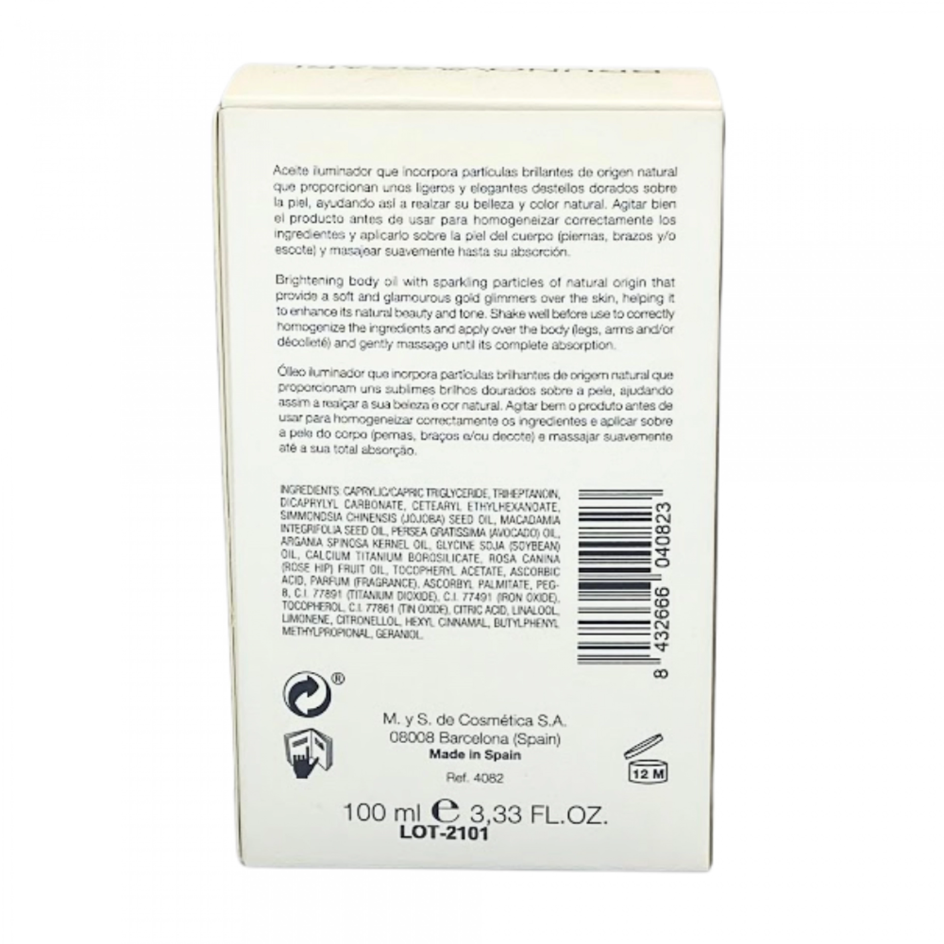 Sparkling Body Oil | Aceite iluminador corporal 100ml - Sun Defense - Bruno Vassari ®