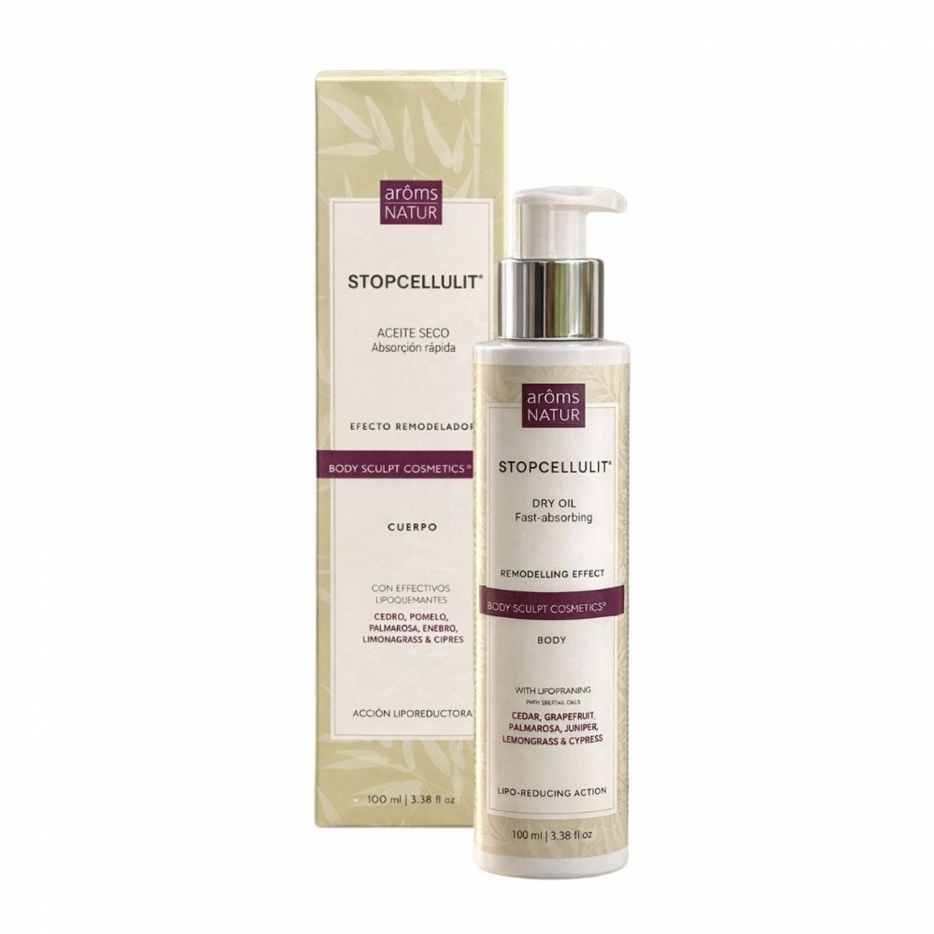 Stopcelulit | Aceite seco anticelulítico 100ml - Body Sculpt cosmetics - Arôms Natur ®