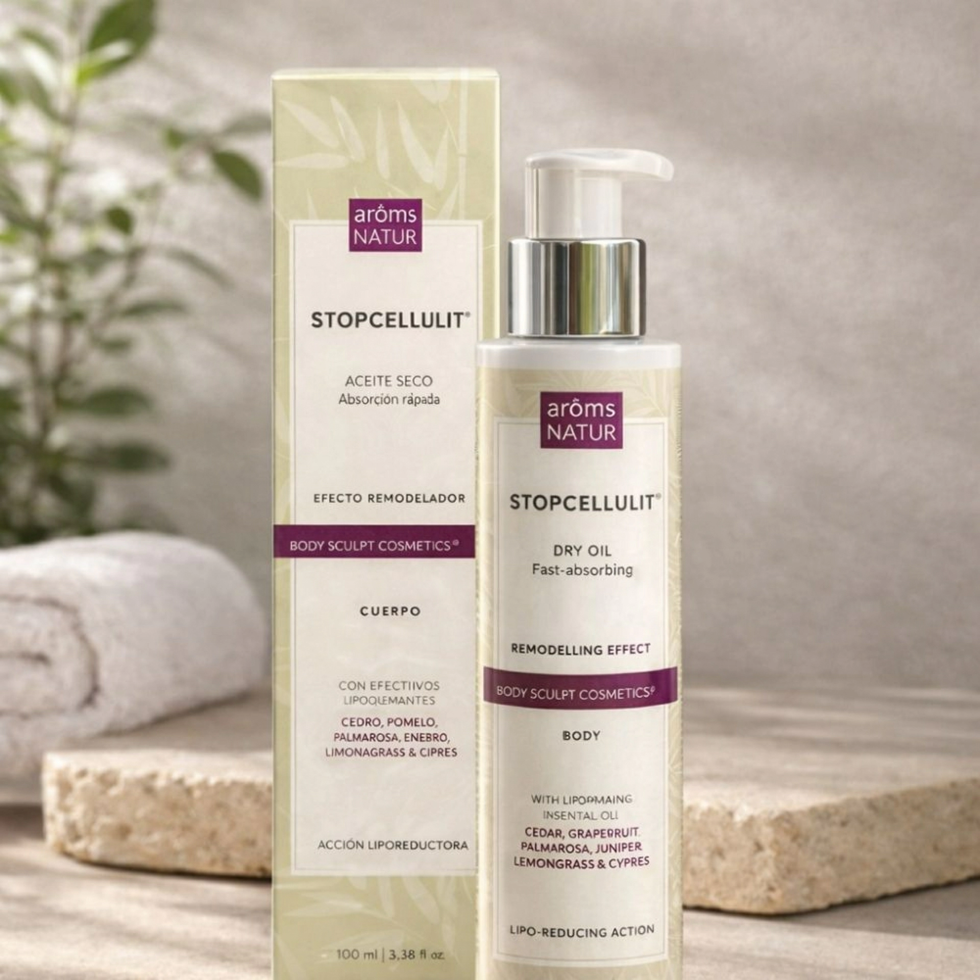 Stopcelulit | Aceite seco anticelulítico 100ml - Body Sculpt cosmetics - Arôms Natur ®