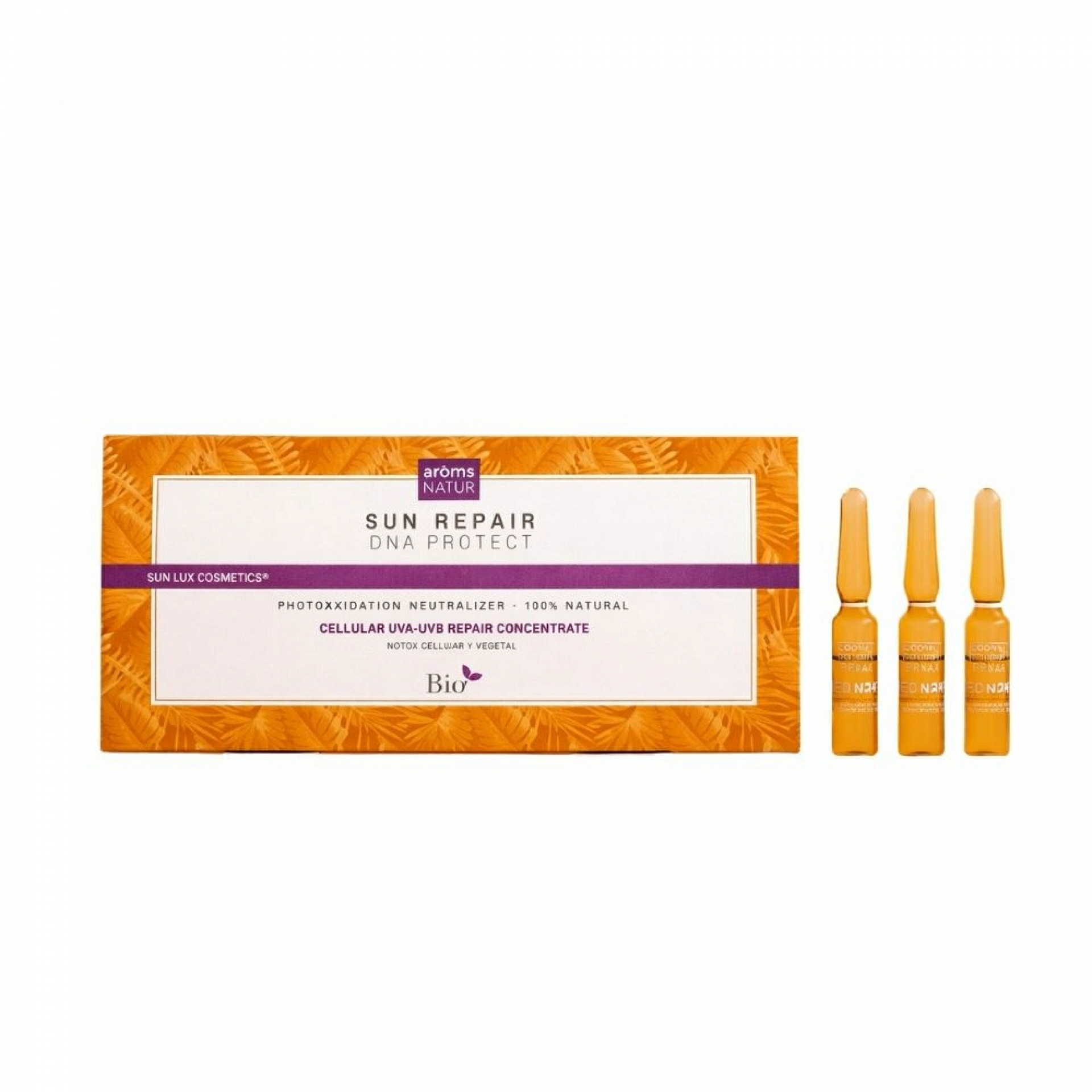 Sun Repair - DNA Protect | Ampollas reparadoras 7x1,5ml - Solar Cosmetics - Arôms Natur ®
