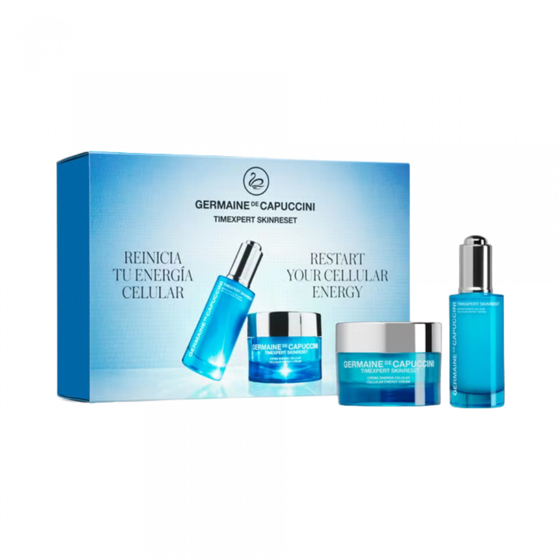 Timexpert Skinreset Rutina Reset Bioenergética | Sérum 50 ml y Crema Energizante Facial 50ml  | Germaine de Capuccini ®
