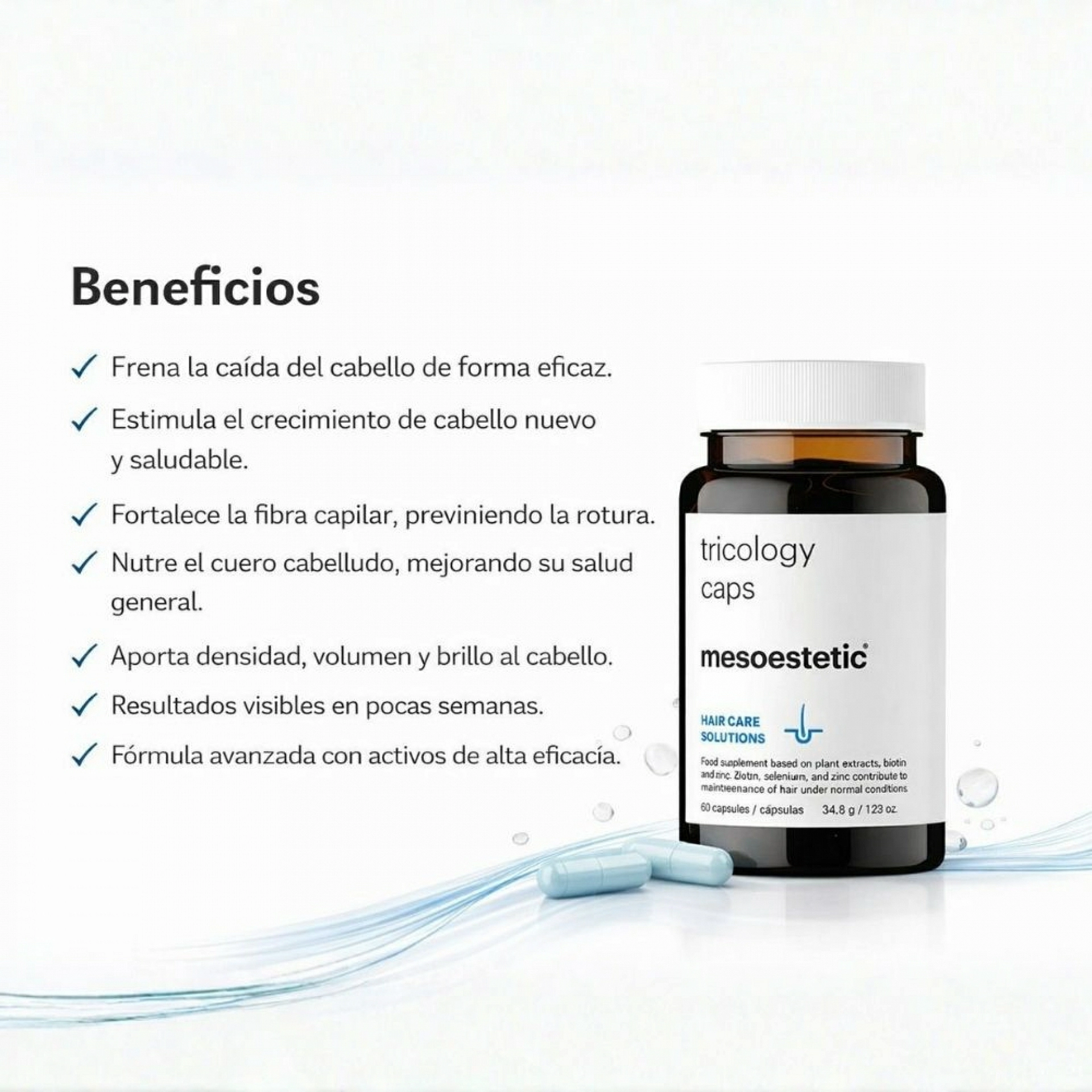 tricology caps | cápsulas para la caída del cabello 60 cáps - Hair Care Solutions - mesoestetic ®