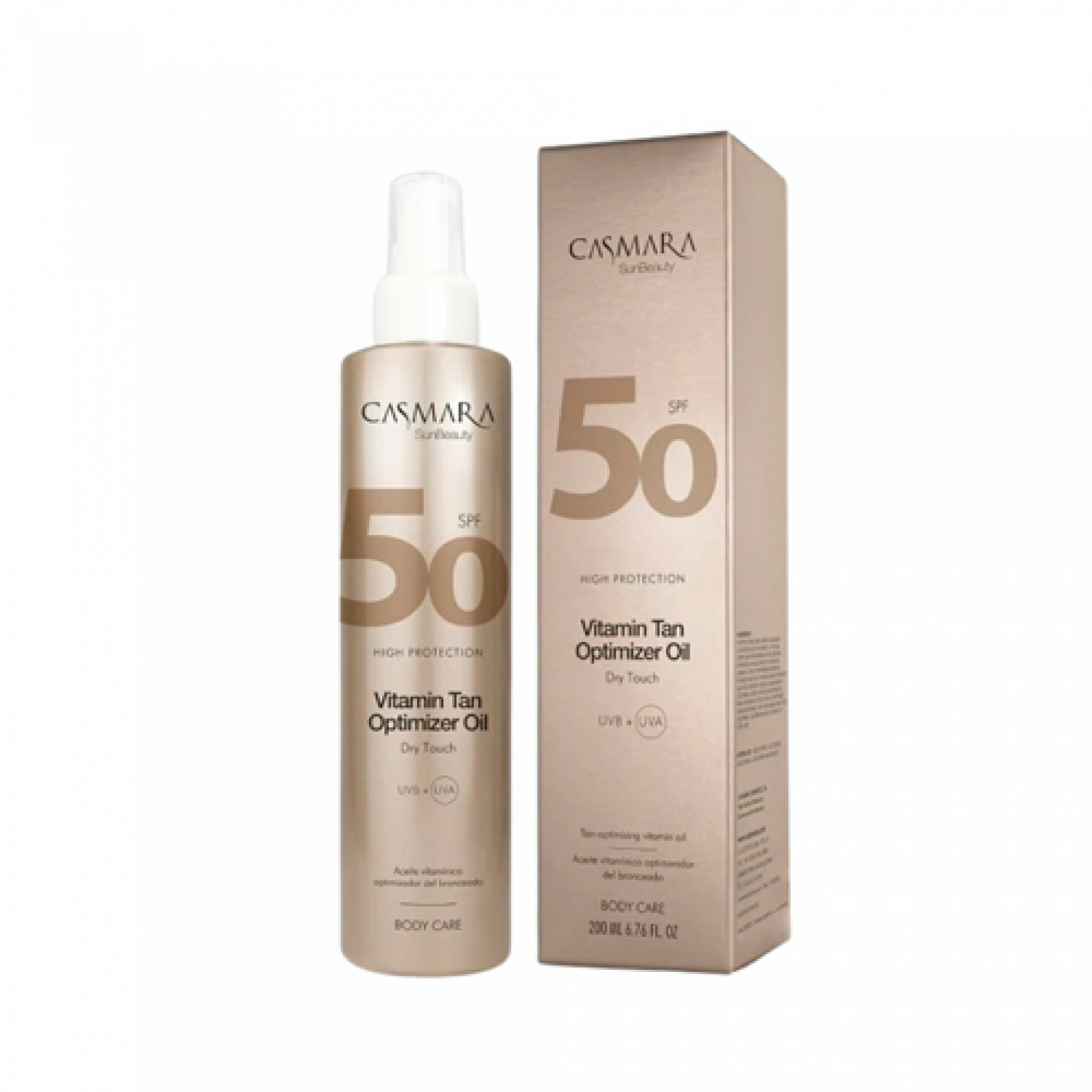 Vitamin Tan Optimizer Oil SPF50 200ml | Crema Corporal Solar - Casmara ®