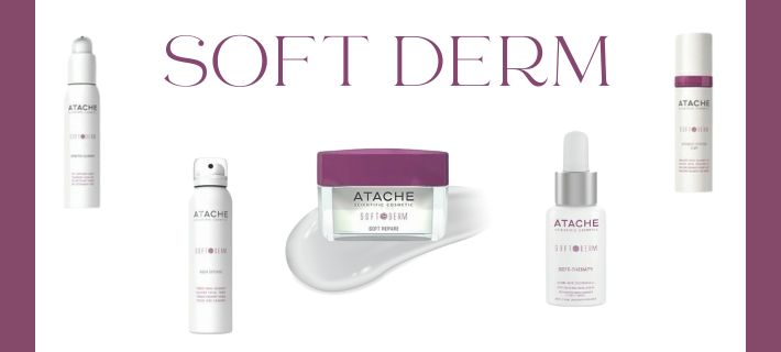 Productos de la l&iacute;nea Soft Derm de Atache para piel sensible y deshidratada