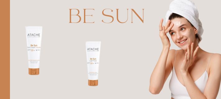 productos de la l&iacute;nea Be Sun de Atache para proteger frente a rayos UVA y UVB