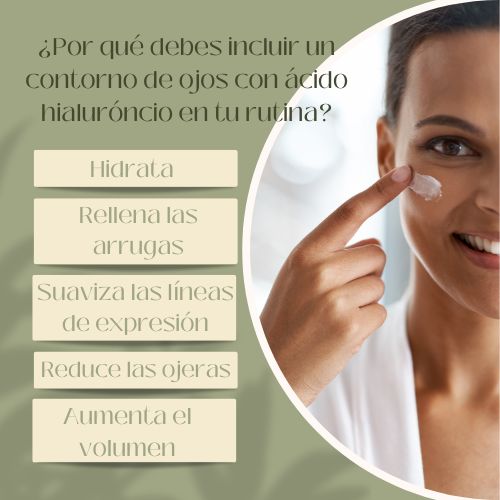 Contorno de ojos con &aacute;cido hialur&oacute;nico