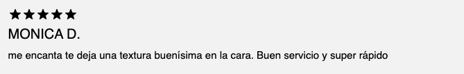 Opiniones "Me encanta te deja una textura buenisima"