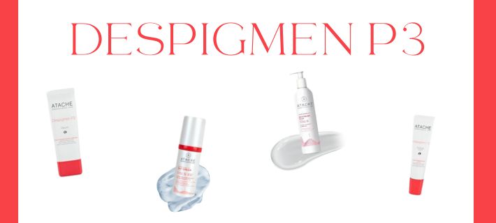 productos de la l&iacute;nea Despigmen P3 de Atache para tratar manchas