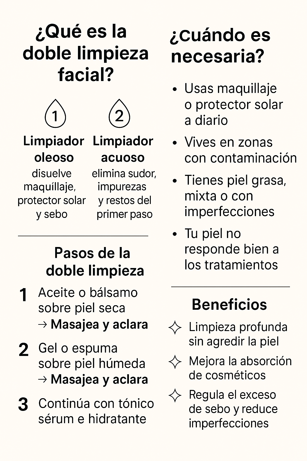Cosméticos para limpiar la piel