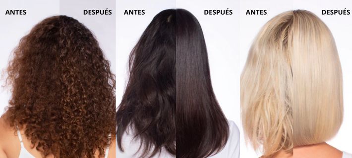 Mujeres mostrando los resultados al utilizar olaplex