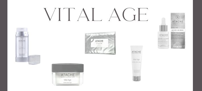 productos de la l&iacute;nea Vital Age de Atache con retinol para arrugas
